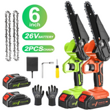 6" Cordless Electric Chainsaw + (2 FREE Batteries)